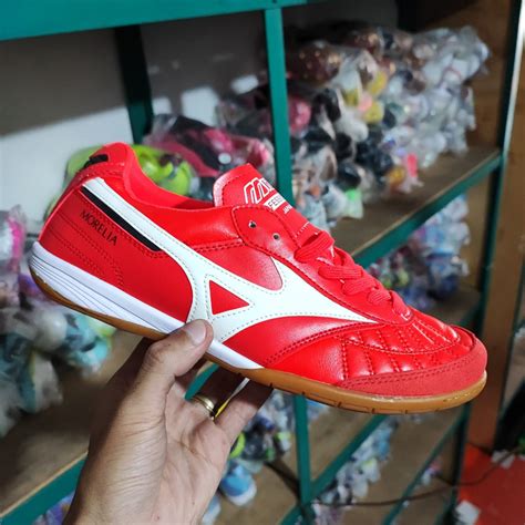 Jual Sepatu Futsal Mizuno Morelia Sala Indoor Tapak Datar Ignition Red