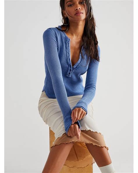 Free People Fp One Colt Thermal In Blue Lyst