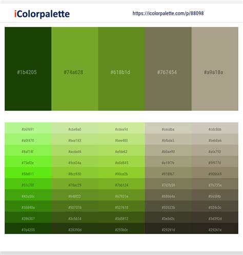 2 Latest Color Schemes With Olive Drab And Tallow Color Tone