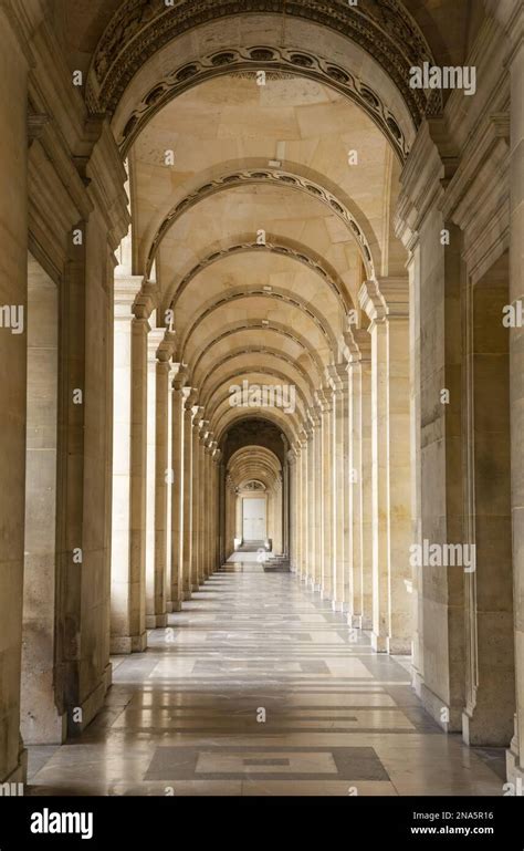 Corridor Of The Louvre Museum Paris France Stock Photo Alamy