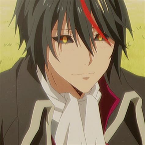 An Anime Character With Black Hair And Yellow Eyes Looking At The Camera While Standing In Front