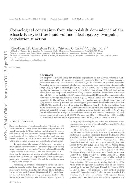 PDF Cosmological Constraints From The Redshift Dependence Of The