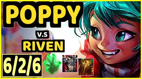 Alphari Poppy Vs Riven Kda Top Gameplay Euw Ranked