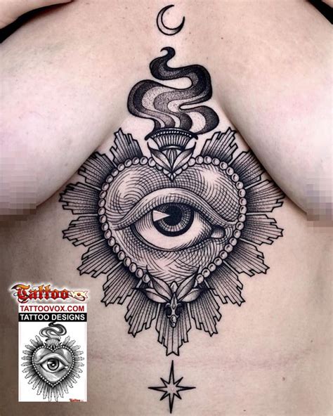 Sacred Heart Eye Neotraditional Tattoo Design TattooVox Professional