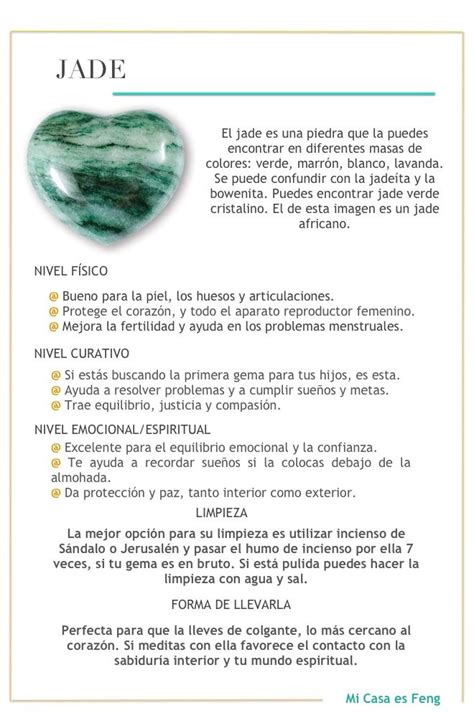 Gemas Jade Mi Casa Es Feng Piedras Y Cristales Minerales Y