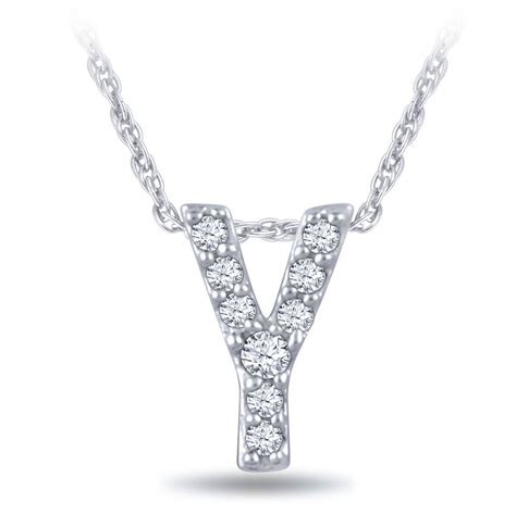 Diamond Initial Pendant 14k Letter Y Ben Bridge Jeweler