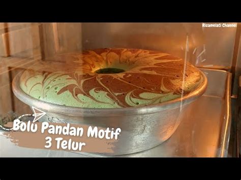 Hanya 3 Telur Tanpa Margarine Bisa Buat Bolu Pandan Motif Super Menul