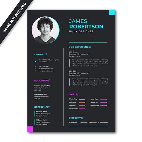 Premium Psd Modern Resume Or Cv Template