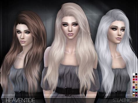 Stealthic Heaventide Hairstyle Sims 4 Hairs Womens Hairstyles