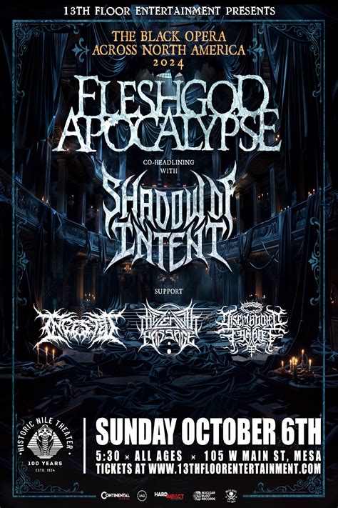 Buy Tickets To Fleshgod Apocalypse Shadow Of Intent In Mesa On October 6 2024