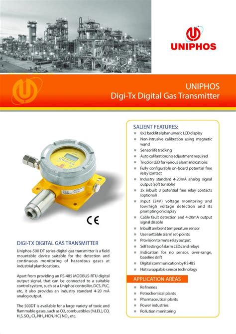 PDF UNIPHOS Digi Tx Digital Gas Transmitter Uniphos 500 DT Series