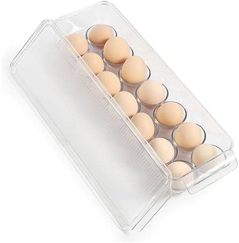 Amazon Egg Tray Holder With Lid Refrigerator Storage Container