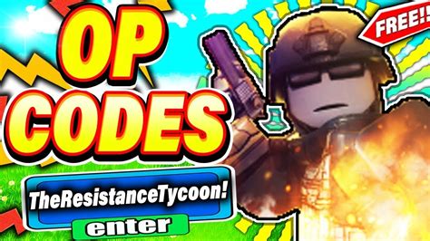 ALL NEW SECRET CODES IN ROBLOX THE RESISTANCE TYCOON New Codes In