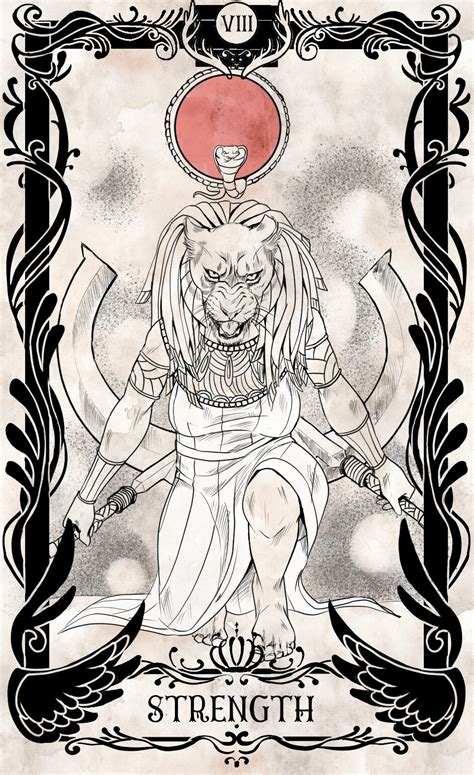 Artstation Tarot Card Design Strength