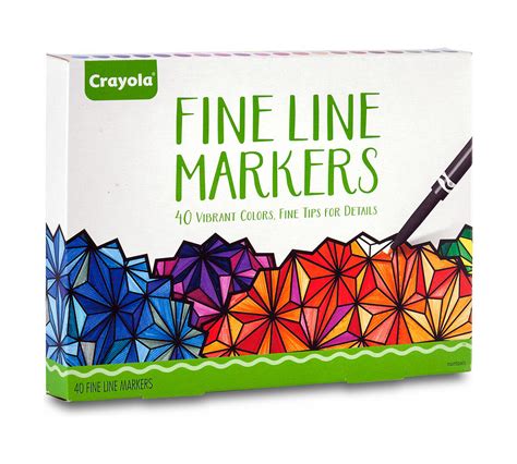 Crayola 40 Ct. Vibrant Fine Line Markers with fine tips for detail ...