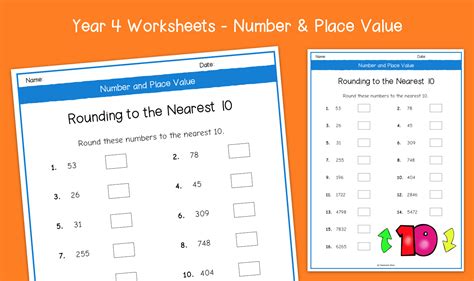 Year Rounding To The Nearest Worksheets Ks Number Place