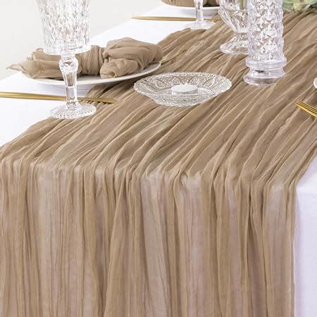 Amazon Dezerlor Pack Nude Cheesecloth Table Runner X