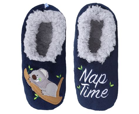 Slumbies Womens Koala Naptime Simply Pairables Slippers Blue