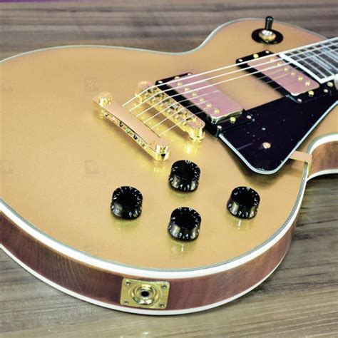 Guitarra Les Paul Braço Colado Sx Eh3 Dourada E Escudo Preto MercadoLivre