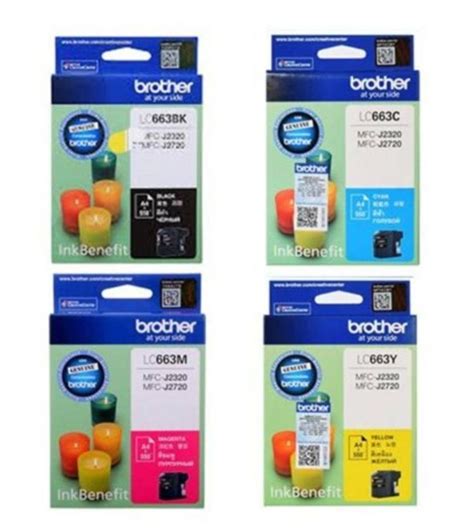 ตลับหมึก Brother Lc 663 Bk C M Y 4สี 1ชุด Th