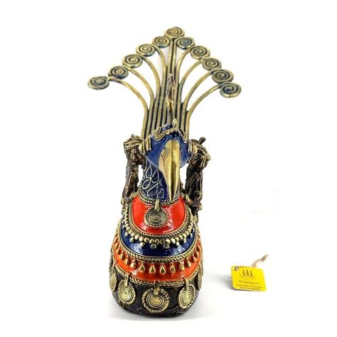 Multicolor Graceful Brass Dhokra Peacock Boat At Rs Piece In