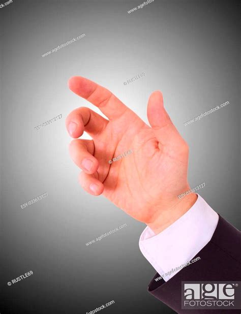 Business Man With Empty Hand Hand To Hold Card Mobile Phone Tablet