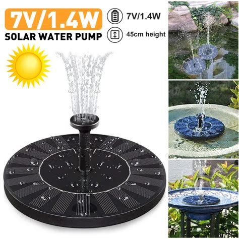 180L H 7V 1 4W Garden Decoration Solar Water Pump Water Fountain Pool