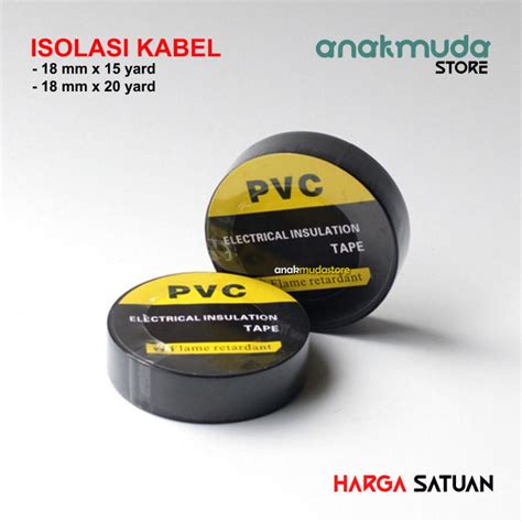 Solasi Kabel Isolasi Cable Tape Lakban Listrik Hitam Yards Yard