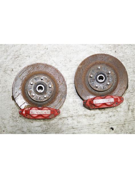 Jdm Subaru Impreza Wrx Front Pot Piston Brake Calipers Caliper Red