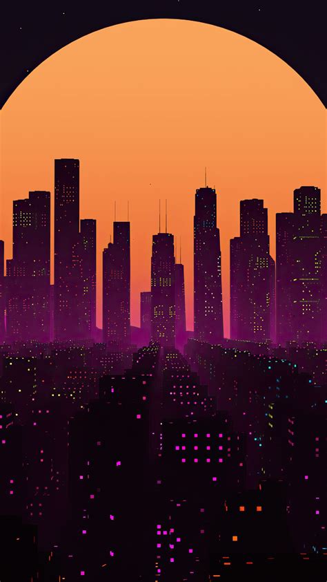 Retrowave City Sunset Backiee