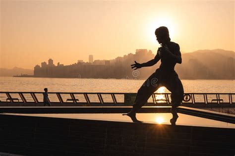 Statue Of Bruce Lee On The Avenue Of Stars In Hong Kong Editorial Photo