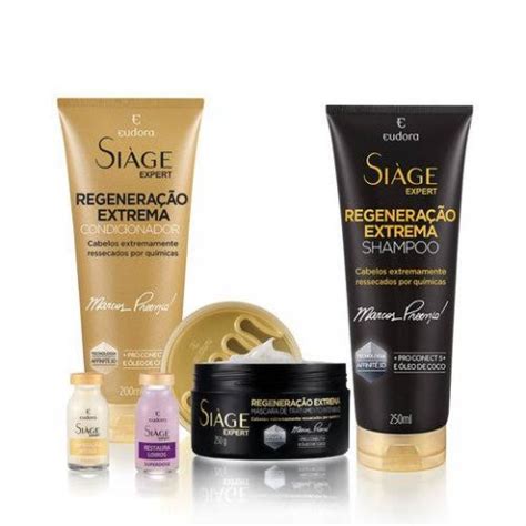 Kit Siage Expert Shampoo Eudora Regeneracao Extrema Condicionador