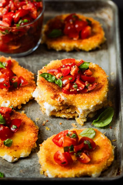 Fried Mozzarella With Tomato Bruschetta Topping Taming Of The Spoon