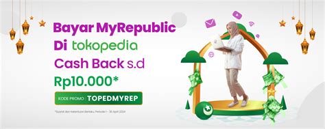 Promo Pembayaran MyRepublic Via Tokopedia Sales MyRepublic