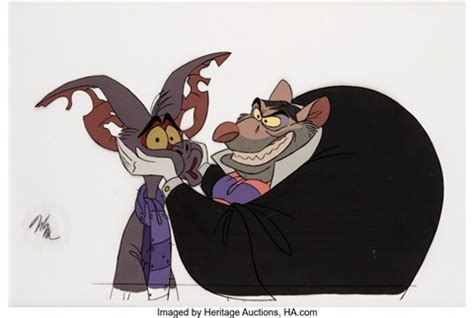 The Great Mouse Detective Ratigan And Fidget Production Cel Walt Disney