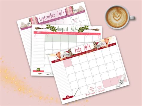 Free Printable Wizard Magic Harry Potter Inspired Calendar