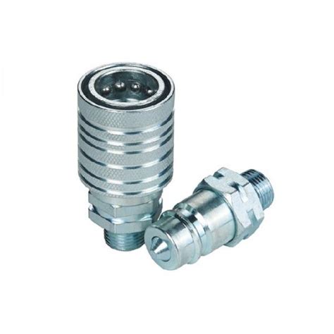 China Steel Push And Pull Hydraulic Female Metric Thread Coupler With