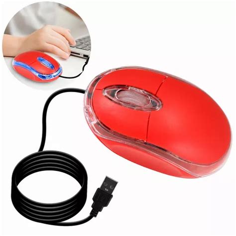 Mouse USB Óptico 1200 DPI Slim Company con Luz LED Diseño para Laptop