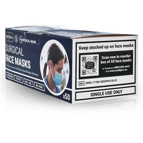 Surgical Face Masks Type Iir Certified X 50 Medisave Uk