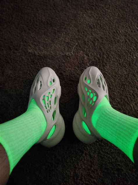 Yeezy Foam Runner X Stadium Goods Glow Socks Ryeezys