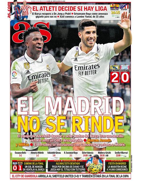 Diario AS on Twitter Ya está aquí la portadaAS del domingo 23 de