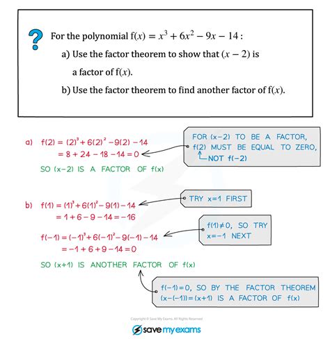 Factor Remainder Theorem Edexcel International A Level Maths Pure