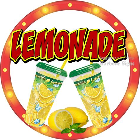 Lemonade Decal Food Truck Concession Vinyl Sticker Harbour Signs Food