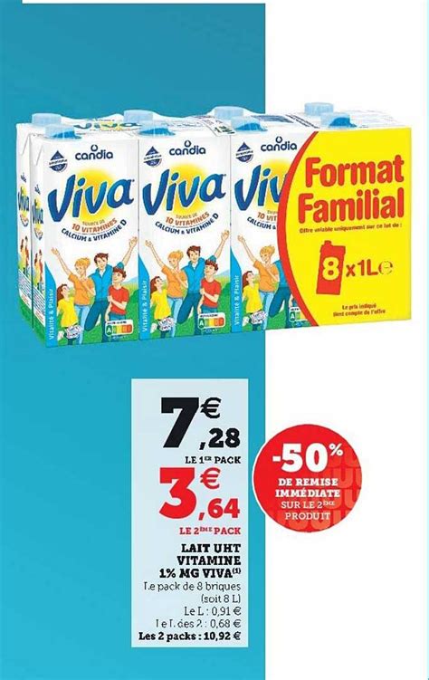 Promo Lait Uht Vitamine Mg Viva Chez Super U Icatalogue Fr