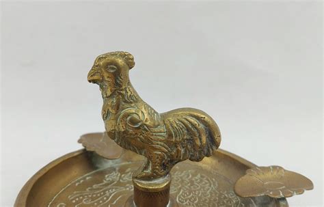 WW1 Trench Art Shell Case Ashtray With Cockerel Sally Antiques