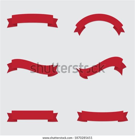 Red Ribbons Collection Icons Setsymbol Vectorcan Stock Vector Royalty