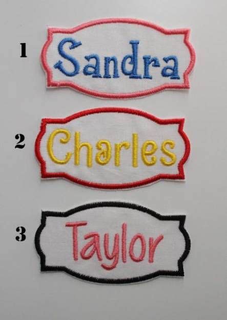 30 Ideas For Embroidery Names Patch Embroidered Name Patches Hand