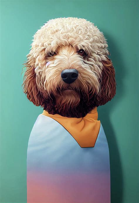 Labradoodle Digital Art By Billy Bateman Fine Art America