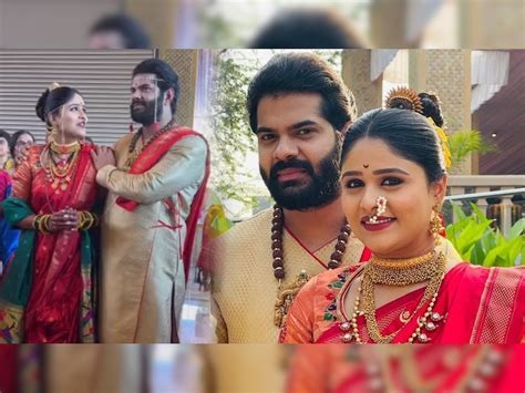 Marathi Celebrity Hardeek Joshi And Akshaya Deodhar Wedding Photos And