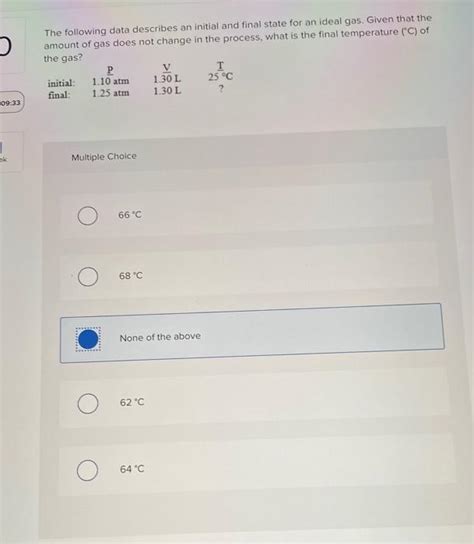 Solved 2 The Following Data Describes An Initial And Final